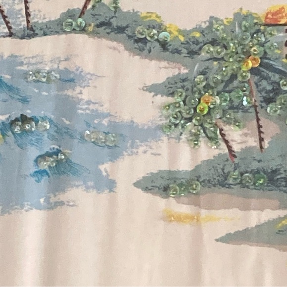 Tropical Print Pleated Dress - Picture 3 of 3